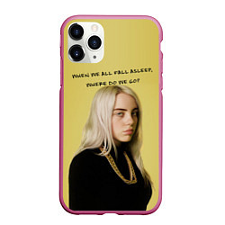 Чехол iPhone 11 Pro матовый Billie Eilish: Where Do We Go?, цвет: 3D-малиновый