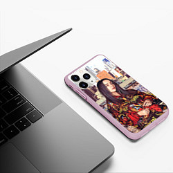 Чехол iPhone 11 Pro матовый Billie Eilish: Street Style, цвет: 3D-розовый — фото 2