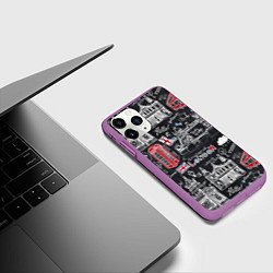 Чехол iPhone 11 Pro матовый Привет Лондон, цвет: 3D-фиолетовый — фото 2