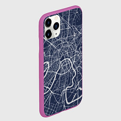 Чехол iPhone 11 Pro матовый Карта Москвы, цвет: 3D-фиолетовый — фото 2
