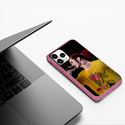 Чехол iPhone 11 Pro матовый Gone Fludd art 3, цвет: 3D-малиновый — фото 2