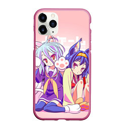 Чехол iPhone 11 Pro матовый No Game No Life, цвет: 3D-малиновый