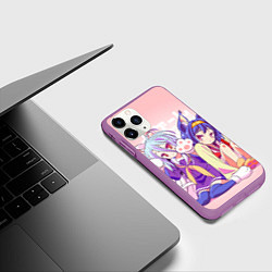 Чехол iPhone 11 Pro матовый No Game No Life, цвет: 3D-фиолетовый — фото 2