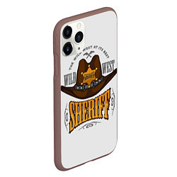 Чехол iPhone 11 Pro матовый Sheriff - wild west, цвет: 3D-коричневый — фото 2