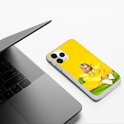Чехол iPhone 11 Pro матовый Billie Eilish: MyBoi, цвет: 3D-белый — фото 2