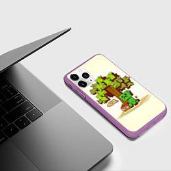 Чехол iPhone 11 Pro матовый Forest Creeper, цвет: 3D-фиолетовый — фото 2