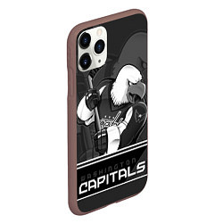 Чехол iPhone 11 Pro матовый Washington Capitals: Mono, цвет: 3D-коричневый — фото 2