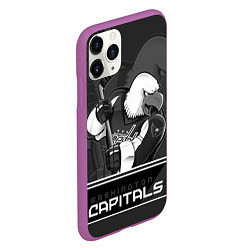 Чехол iPhone 11 Pro матовый Washington Capitals: Mono, цвет: 3D-фиолетовый — фото 2