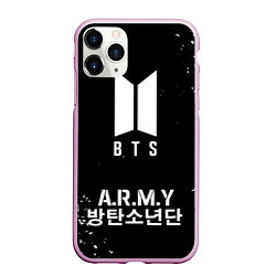 Чехол iPhone 11 Pro матовый BTS ARMY, цвет: 3D-розовый