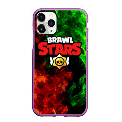 Чехол iPhone 11 Pro матовый BRAWL STARS, цвет: 3D-фиолетовый