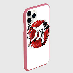 Чехол iPhone 11 Pro матовый Judo: Japan, цвет: 3D-малиновый — фото 2