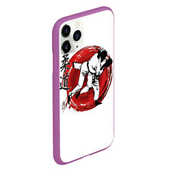 Чехол iPhone 11 Pro матовый Judo: Japan, цвет: 3D-фиолетовый — фото 2
