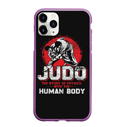Чехол iPhone 11 Pro матовый Judo: Human Body, цвет: 3D-фиолетовый