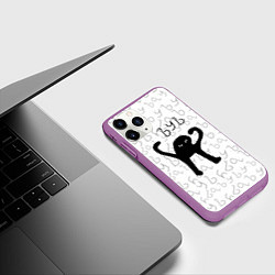 Чехол iPhone 11 Pro матовый ЪУЪ СЪУКА, цвет: 3D-фиолетовый — фото 2