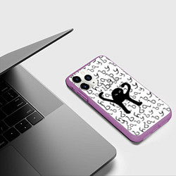Чехол iPhone 11 Pro матовый ЪУЪ СЪУКА, цвет: 3D-фиолетовый — фото 2