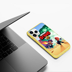 Чехол iPhone 11 Pro матовый Brawl Stars, цвет: 3D-желтый — фото 2