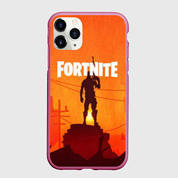 Чехол iPhone 11 Pro матовый Fortnite, цвет: 3D-малиновый