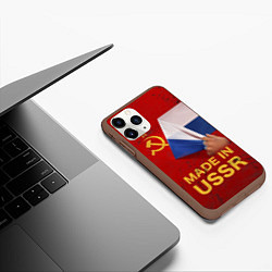 Чехол iPhone 11 Pro матовый MADE IN USSR, цвет: 3D-коричневый — фото 2