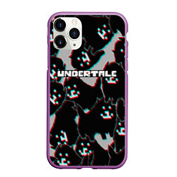 Чехол iPhone 11 Pro матовый Undertale, цвет: 3D-фиолетовый