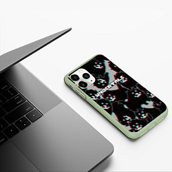 Чехол iPhone 11 Pro матовый Undertale, цвет: 3D-салатовый — фото 2