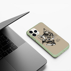 Чехол iPhone 11 Pro матовый Best friend, цвет: 3D-салатовый — фото 2