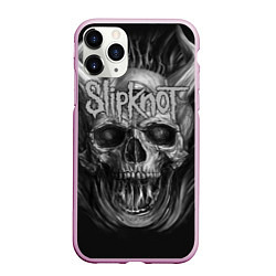 Чехол iPhone 11 Pro матовый Slipknot: Devil Skull, цвет: 3D-розовый