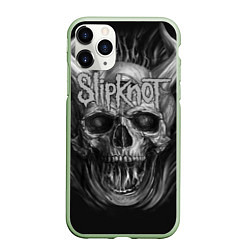 Чехол iPhone 11 Pro матовый Slipknot: Devil Skull, цвет: 3D-салатовый