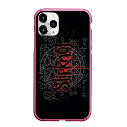 Чехол iPhone 11 Pro матовый Slipknot: Pentagram, цвет: 3D-малиновый