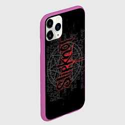 Чехол iPhone 11 Pro матовый Slipknot: Pentagram, цвет: 3D-фиолетовый — фото 2