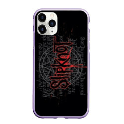 Чехол iPhone 11 Pro матовый Slipknot: Pentagram, цвет: 3D-светло-сиреневый