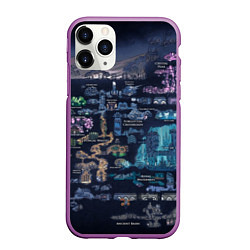 Чехол iPhone 11 Pro матовый HOLLOW KNIGHT WORLD, цвет: 3D-фиолетовый