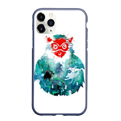 Чехол iPhone 11 Pro матовый Princess Mononoke, цвет: 3D-серый