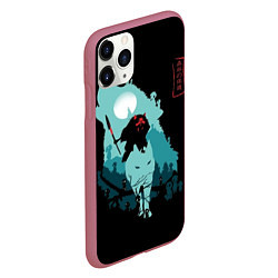 Чехол iPhone 11 Pro матовый Princess Mononoke, цвет: 3D-малиновый — фото 2