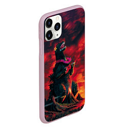 Чехол iPhone 11 Pro матовый Укулеле, цвет: 3D-розовый — фото 2