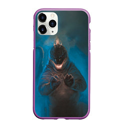 Чехол iPhone 11 Pro матовый Blue Godzilla, цвет: 3D-фиолетовый