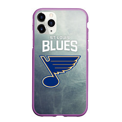 Чехол iPhone 11 Pro матовый St Louis Blues, цвет: 3D-фиолетовый