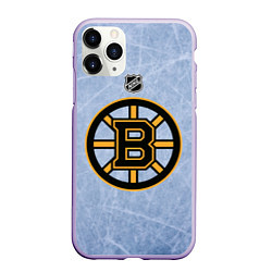 Чехол iPhone 11 Pro матовый Boston Bruins: Hot Ice, цвет: 3D-светло-сиреневый