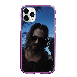 Чехол iPhone 11 Pro матовый Киану Ривз, цвет: 3D-фиолетовый