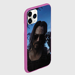 Чехол iPhone 11 Pro матовый Киану Ривз, цвет: 3D-фиолетовый — фото 2
