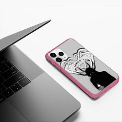 Чехол iPhone 11 Pro матовый Ghostemane, цвет: 3D-малиновый — фото 2