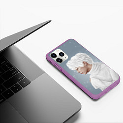 Чехол iPhone 11 Pro матовый Stray Kids, цвет: 3D-фиолетовый — фото 2