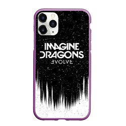 Чехол iPhone 11 Pro матовый IMAGINE DRAGONS, цвет: 3D-фиолетовый