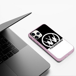 Чехол iPhone 11 Pro матовый Volkswagen girls, цвет: 3D-розовый — фото 2