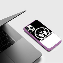 Чехол iPhone 11 Pro матовый Volkswagen girls, цвет: 3D-фиолетовый — фото 2