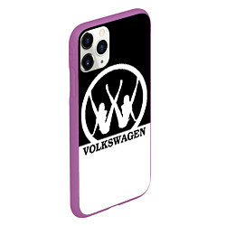 Чехол iPhone 11 Pro матовый Volkswagen girls, цвет: 3D-фиолетовый — фото 2