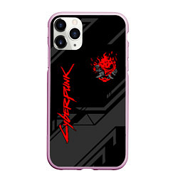 Чехол iPhone 11 Pro матовый Cyberpunk 2077: Grey Samurai, цвет: 3D-розовый