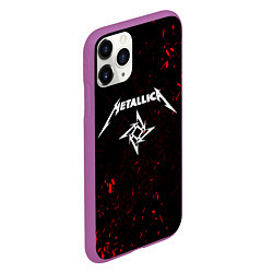 Чехол iPhone 11 Pro матовый METALLICA, цвет: 3D-фиолетовый — фото 2