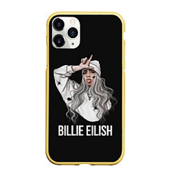 Чехол iPhone 11 Pro матовый BILLIE EILISH, цвет: 3D-желтый