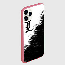 Чехол iPhone 11 Pro матовый Death Note 5, цвет: 3D-малиновый — фото 2