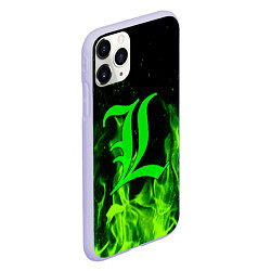 Чехол iPhone 11 Pro матовый L letter flame, цвет: 3D-светло-сиреневый — фото 2